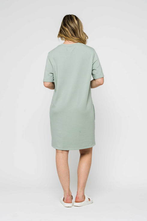 Nell-Luxe Fleece Tee Dress